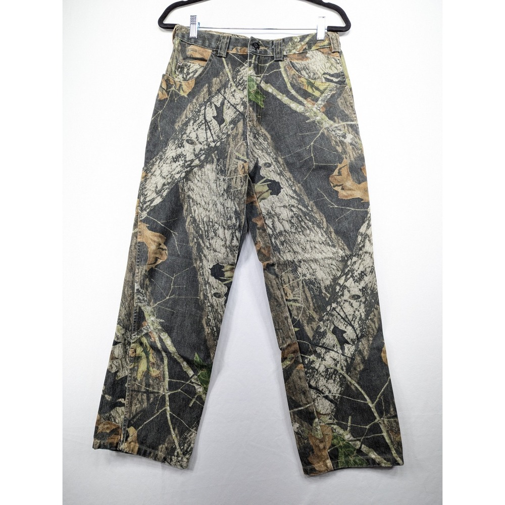 Fieldstaff Mossy Oak Mens 30x30 Camo Carpenter Jeans Real Tree Cotton Work Pants
